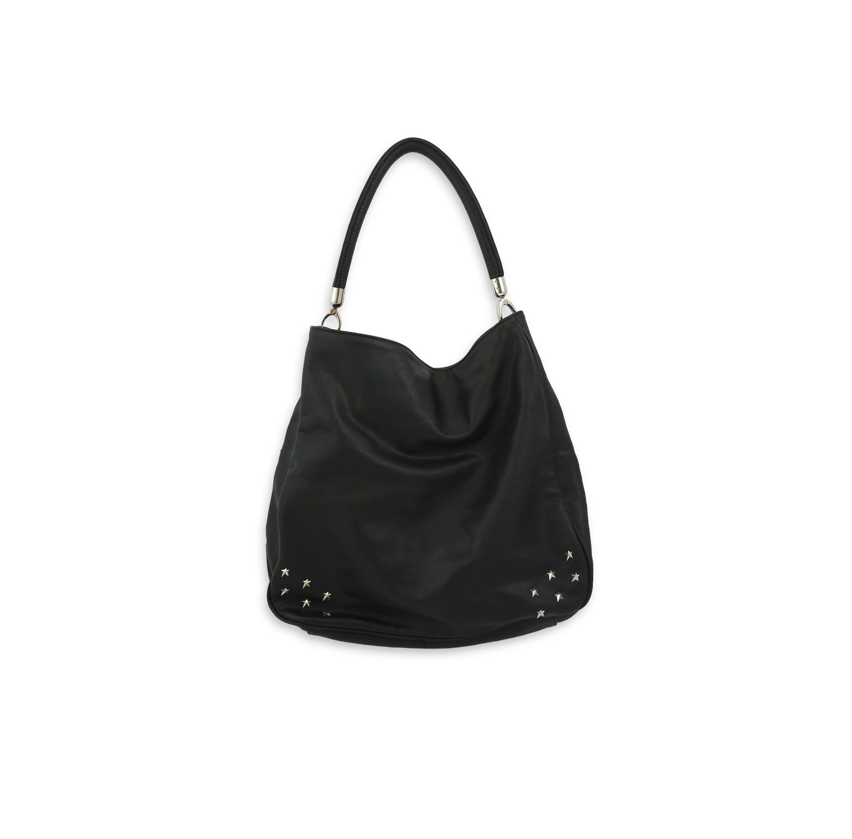 A black Thierry Mugler tote